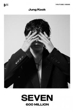 BTS 정국 솔로 데뷔곡 '세븐' 뮤직비디오 6억뷰 돌파