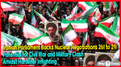 Iranian Parliament Backs Nuclear Negotiations 261 to 29; Potential for Civil War and Military Clash Amidst Hardliner Infighting