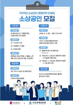 “AI부터 세무까지 맞춤 지원”… 부산시, 소상공인 경영 컨설팅 본격 추진