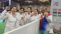 한국 펜싱, 계룡시청 임태희 선수 등 아시아선수권대회 여자 에페 단체전 금메달