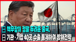 [정세분석] 日 핵무장이 정말 두려운 중국, 日 기관·기업 40곳 수출 통제하며 방해전략