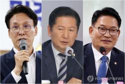 李대통령 고향 찾은 金, 이해찬 외친 鄭, 盧 참배한 宋…적통경쟁