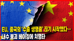 [정세분석] EU, 중국의 ‘수출 생명줄’ 끊기 시작했다…내수 붕괴 베이징에 치명타
