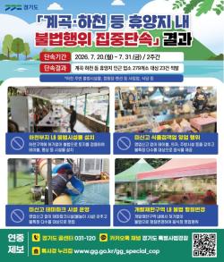 경기도 특사경, 여름철 계곡·하천 불법행위 23건 적발