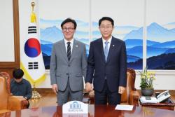 조정식 국회의장, 김민석 더불어민주당 당대표 접견