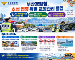 부산경찰청, 추석 연휴 특별 교통관리 돌입
