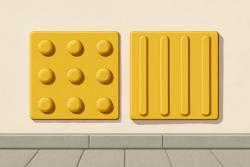 점자블록 점형은 위치, 선형은 방향 안내