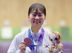 [아시안게임] 가위바위보로 잡은 소총…김지은, 12년 만의 여자 3자세 메달