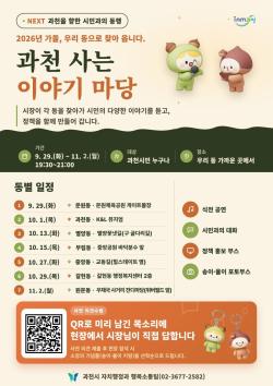 과천시, 7개 동 찾아 ‘과천 사는 이야기 마당’ 개최