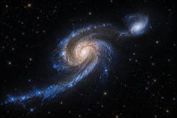 Arp 78 나선팔 늘린 NGC 770의 중력