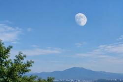 낮에 보이는 달, 위상과 출몰 시각이 관측 좌우