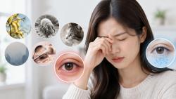 눈을 자주 비비게 하는 알레르기·건조 자극