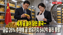 [중국관찰] 세계 금 쓸어 담은 중국…금값 26% 추락에 금 보유가치 640억 달러 증발