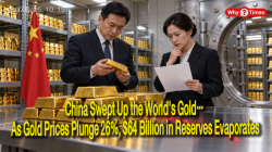 [China Watch] China Swept Up the World's Gold… As Gold Prices Plunge 26%, $64 Billion in Reserves Evaporates